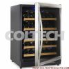 dual zone sliding ball bearing racks wine refrigerator